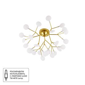 Потолочная люстра Arte Lamp Candy A7274PL-27GO, арматура золото, плафон акрил белый - фото 1