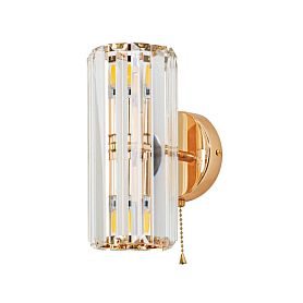 Настенный светильник Arte Lamp Santorini A1049AP-2GO, арматура золото, плафон хрусталь прозрачный - фото 1