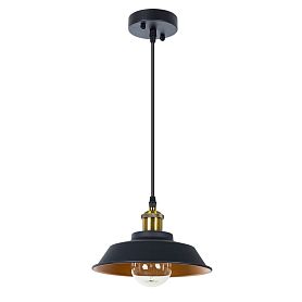 Подвесной светильник Arte Lamp Cappello A7038SP-1BK, арматура черная, плафон металл черный - фото 1
