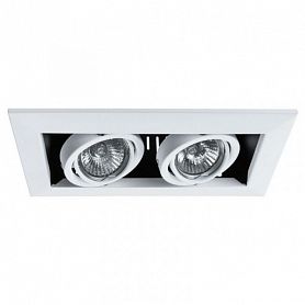 Точечный светильник Arte Lamp Cardani Piccolo A5941PL-2WH, арматура белая / черная, 25х13 см - фото 1