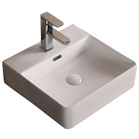 Раковина CeruttiSPA СТ9608 накладная, 42x42 см, цвет белый - фото 1