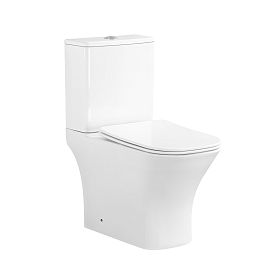 Унитаз Joki Verna T JK0812037 напольный, безободковый, смыв Торнадо, с сиденьем микролифт, цвет белый - фото 1