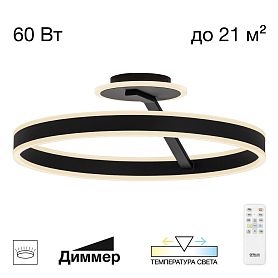 Потолочная люстра Citilux Дуэт CL719751, арматура черная - фото 1