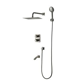 Душевой комплект Lemark Bronx LM3742GM, встраиваемый, цвет графит - фото 1