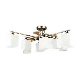 Потолочная люстра Arte Lamp Largo A4497PL-8AB, арматура античная бронза, плафон стекло белое - фото 1