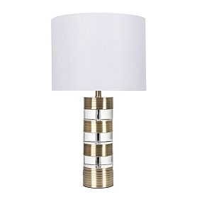 Декоративная настольная лампа Arte Lamp Maia A5057LT-1AB, арматура античная бронза, плафон ткань белый - фото 1