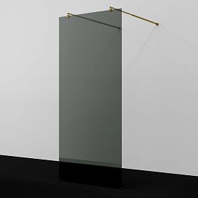 Душевая перегородка WasserKRAFT Vechte 60W46BG-TG 110x200, стекло тонированное, профиль графит - фото 1