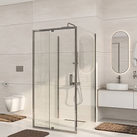 Душевой уголок WasserKRAFT Berkel 48P42 100x100, стекло прозрачное, профиль серебристый - фото 1