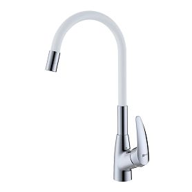 Смеситель Lemark Linara LM0415C-White для кухни, цвет хром / белый - фото 1