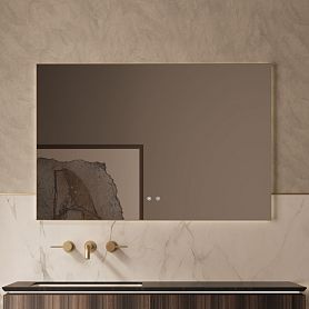 Зеркало Vincea VLM-4F120BG-2 120х80, с подсветкой, функцией антизапотевания, цвет брашированное золото - фото 1