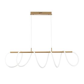 Подвесная люстра Arte Lamp Klimt A2850SP-75PB, арматура латунь, плафон силикон белый - фото 1