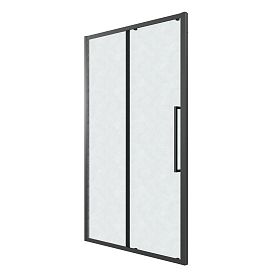 Душевая дверь Grossman Cosmo 100.K33.02.120.21.02 120х195, левая, стекло шиншилла, профиль черный матовый - фото 1