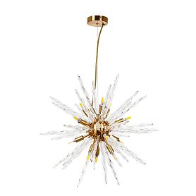 Подвесная люстра Arte Lamp Bella A1066SP-12PB, арматура полированная медь, плафон хрусталь прозрачный - фото 1