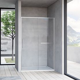 Душевая дверь Vincea Slim Soft VDS-1SS 120x200, стекло прозрачное, профиль брашированный никель - фото 1