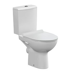 Унитаз-компакт Cersanit Nature Clean On 011 DPL EO Slim напольный, безободковый, с сиденьем микролифт, цвет белый - фото 1