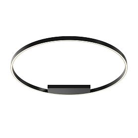 Потолочный светильник Maytoni Rim MOD058CL-L65BK, арматура черная, профиль силикон белый - фото 1
