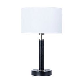 Декоративная настольная лампа Arte Lamp Robert A5029LT-1SS, арматура матовое серебро, плафон ткань белая - фото 1