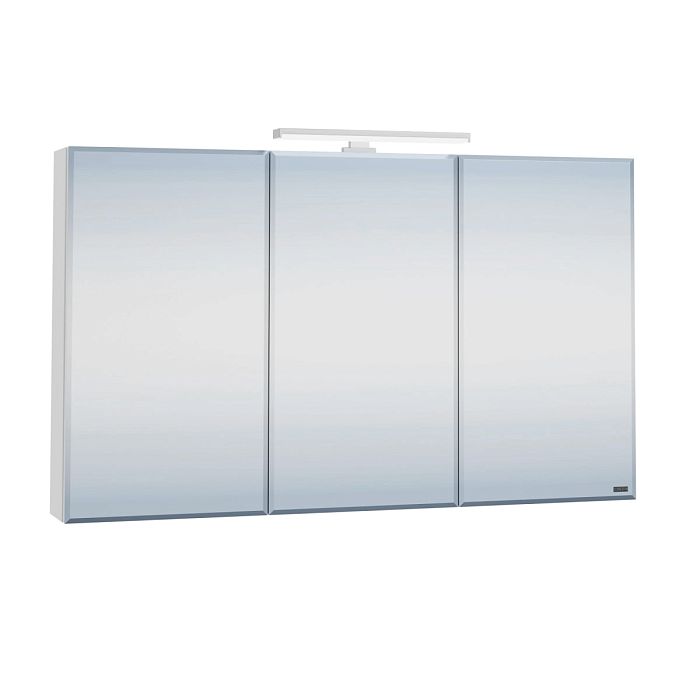 Шкаф-зеркало Санта Стандарт 120, с подсветкой, цвет белый