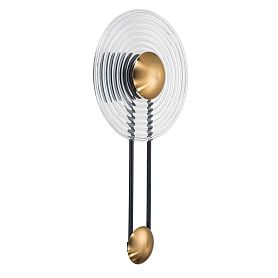 Декоративная подсветка Arte Lamp Biscotto A2640AP-1GO, арматура золото, плафон акрил прозрачный - фото 1
