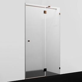 Душевая дверь WasserKRAFT Paar 88H05R-MG 120x200, правая, стекло матовое, профиль розовое золото - фото 1