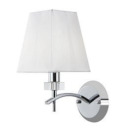 Бра Arte Lamp Kensington A4098AP-1CC, арматура хром, плафон ткань белая - фото 1