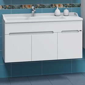 Тумба под раковину Санта Лондон 120 подвесная, цвет белый - фото 1