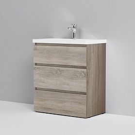 Тумба под раковину AM.PM Gem S 75 напольная, цвет светлый дуб - фото 1