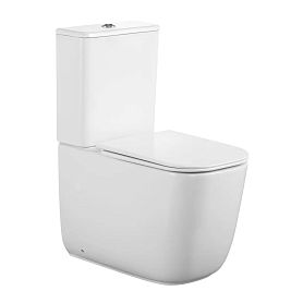 Унитаз CeruttiSPA Alvaro Tornado CT11089 напольный, безободковый, смыв Торнадо, с сиденьем микролифт, цвет белый - фото 1