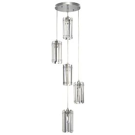 Подвесной светильник Citilux Джейн CL306051, арматура хром, плафоны металл / хрусталь прозрачный / хром - фото 1