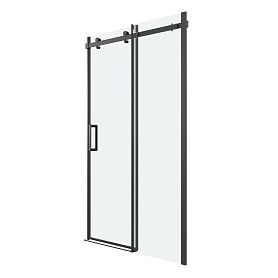 Душевая дверь Grossman Classic 160х195, стекло прозрачное, профиль черный матовый - фото 1