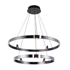 Подвесная люстра Arte Lamp Cesare A1993SP-64BK, арматура черный, плафон пластик акрил белый - фото 1