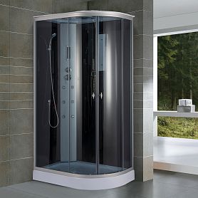 Душевая кабина Niagara Classic NG-3513-14 L 120х80, левая, стекло тонированное, профиль серебро, с крышей, с гидромассажем - фото 1
