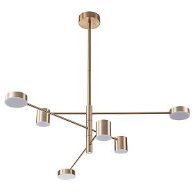 Подвесная люстра Arte Lamp Stanley A2476PL-40PB, арматура латунь, плафон  белый - фото 1