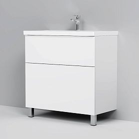 Тумба под раковину AM.PM Gem 80 напольная, цвет белый глянец - фото 1