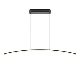 Подвесной светильник Maytoni Curve MOD243PL-L18BK, арматура черная, профиль силикон белый - фото 1