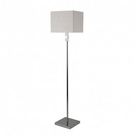 Торшер Arte Lamp North A5896PN-1CC, арматура хром, плафон ткань белая, 30х30 см - фото 1