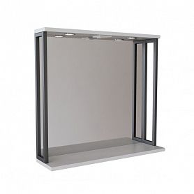 Зеркало Mixline Бруклин 80x70, с подсветкой, цвет белый - фото 1