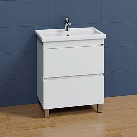 Тумба под раковину Санта Марс 70 напольная, с 2 ящиками, цвет белый - фото 1