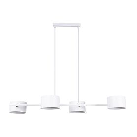 Подвесная люстра Arte Lamp Sebastian A7051SP-4WH, арматура белый, плафон металл / акрил белый - фото 1