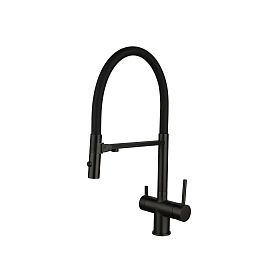 Смеситель Vincea VKF-120MB для кухни, с гибким изливом, цвет черный - фото 1