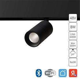 Магнитный трековый светильник Arte Lamp Expert A5740PL-1BK, арматура черная    - фото 1