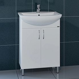 Тумба под раковину Санта Грация 60 напольная, с дверцами, цвет белый - фото 1