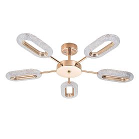 Потолочная люстра Arte Lamp Ovale A2489PL-5GO, арматура золото, плафон акрил прозрачный - фото 1