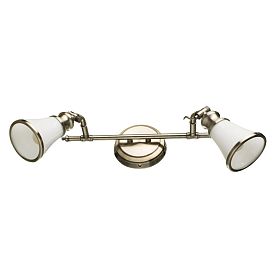 Спот Arte Lamp Vento A9231AP-2AB, арматура античная бронза, плафон стекло белое - фото 1