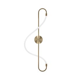 Настенный светильник Arte Lamp Klimt A2850AP-13PB, арматура латунь, плафон силикон белый - фото 1
