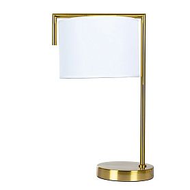 Декоративная настольная лампа Arte Lamp Aperol A5031LT-1PB, арматура полированная медь, плафон ткань белый - фото 1