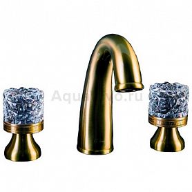 Смеситель Boheme Luxury Crystal 317-CRST для раковины, на 3 отверстия - фото 1