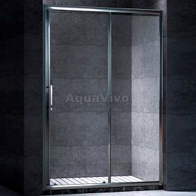 Душевая дверь Esbano ES-100DK 100х195, стекло прозрачное, профиль хром - фото 1