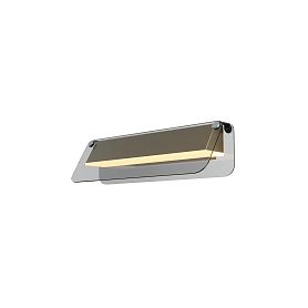 Бра Maytoni Flat MOD296WL-L6BS3K, арматура черная / латунь, профиль стекло серое - фото 1