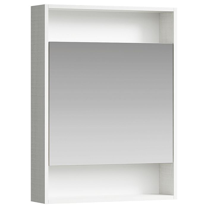 Шкаф-зеркало Aqwella City 60, цвет дуб канадский / белый